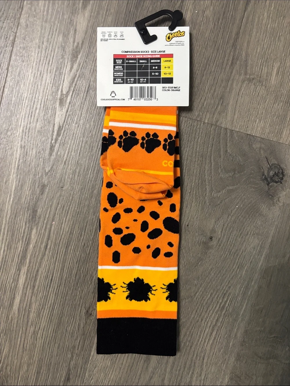 Cheetos Orange & Black Knee-High Performance Socks